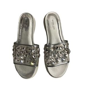 Michael kors collection embellished jeweled slider sandals